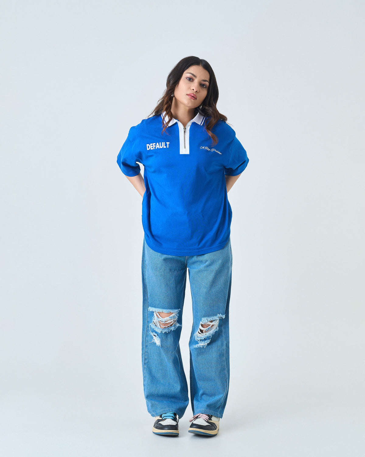 Default Polo T Shirt- Blue