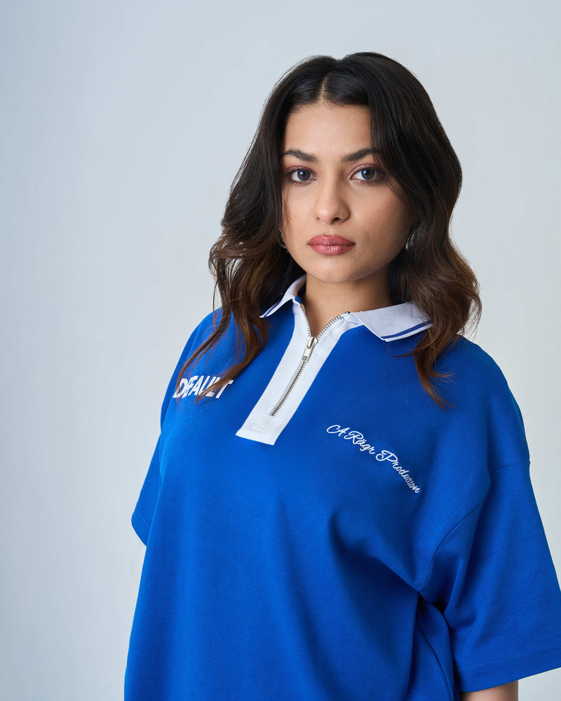 Default Polo T Shirt- Blue