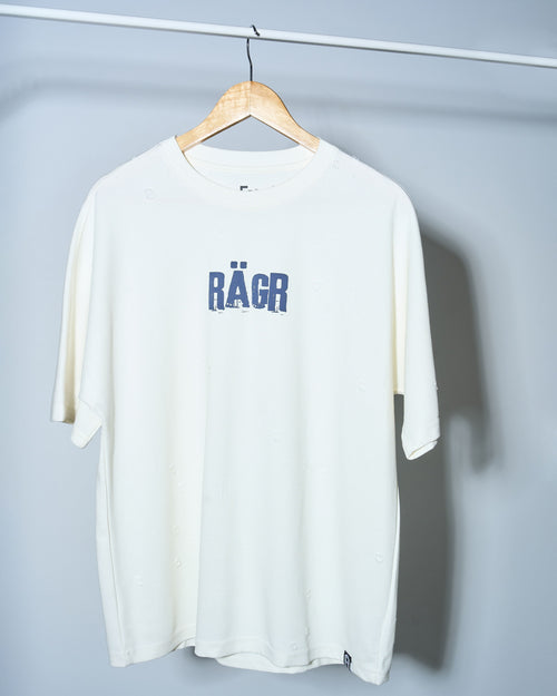 Distressed T Shirt- Cream