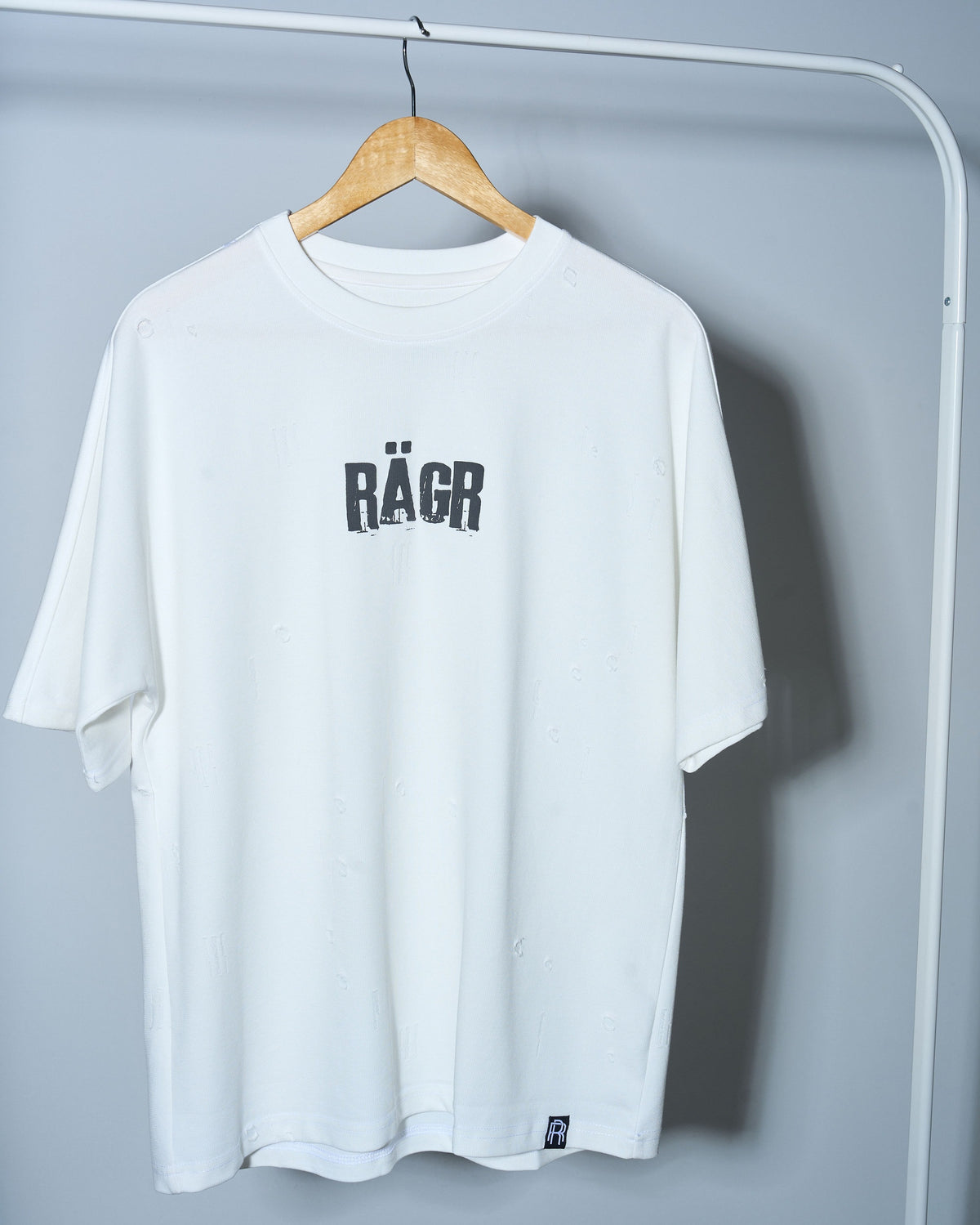 Distressed T Shirt- White