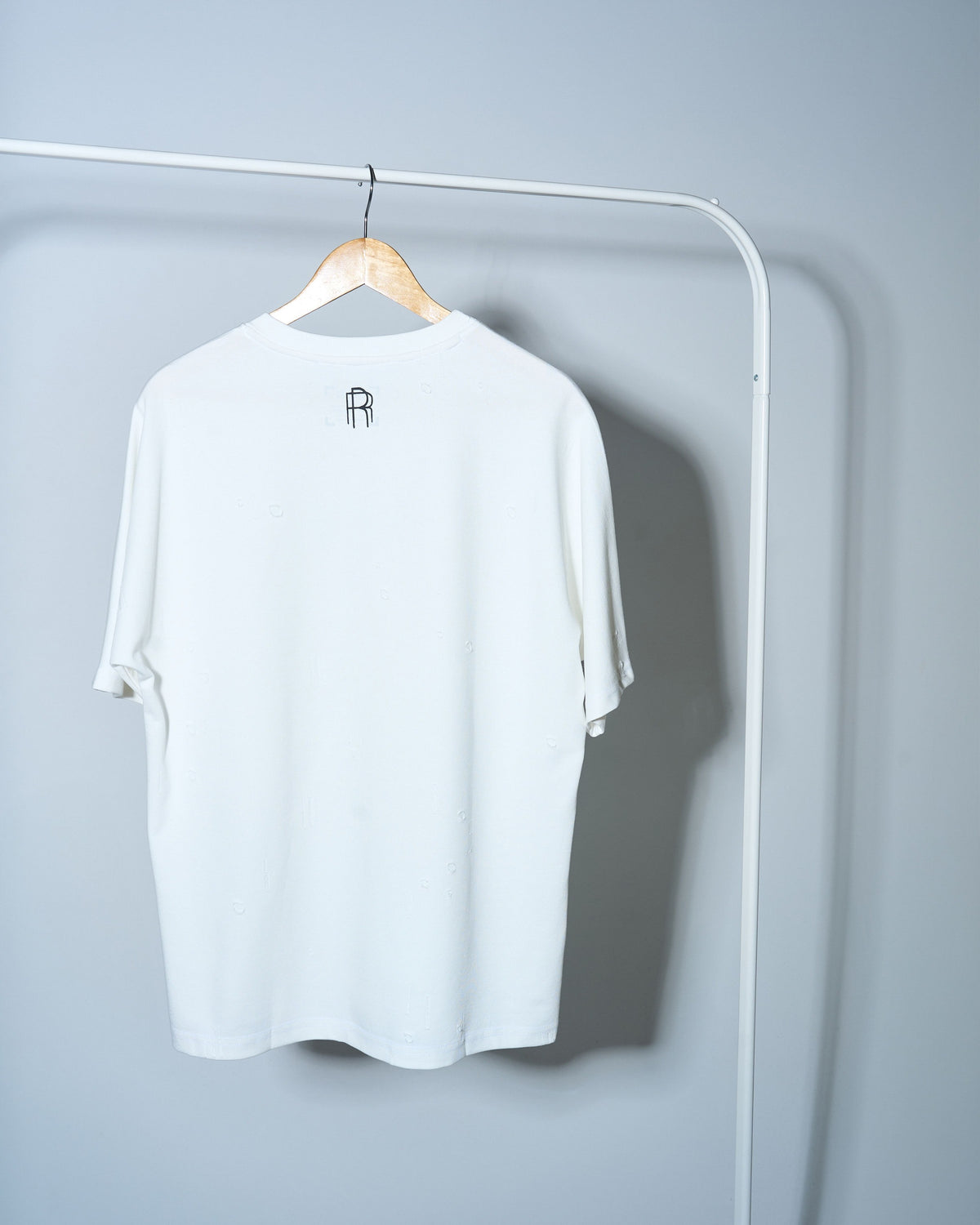 Distressed T Shirt- White