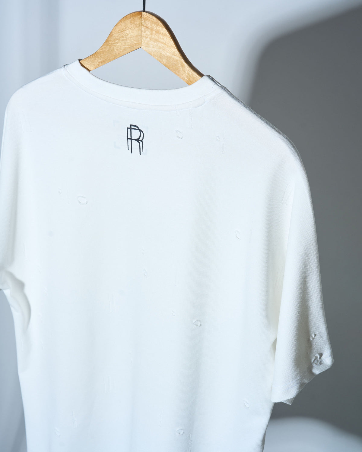 Distressed T Shirt- White
