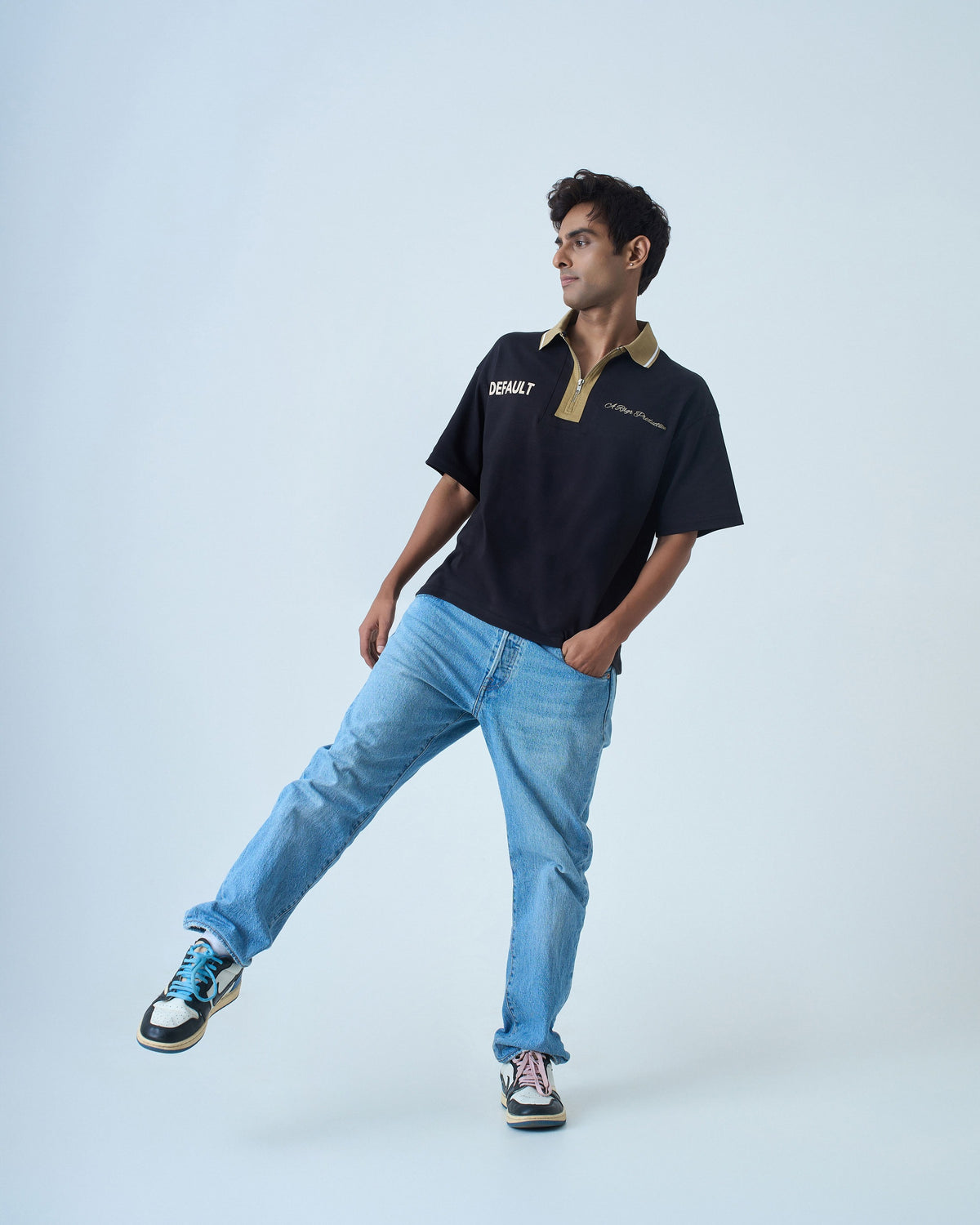 Default Polo T Shirt- Black