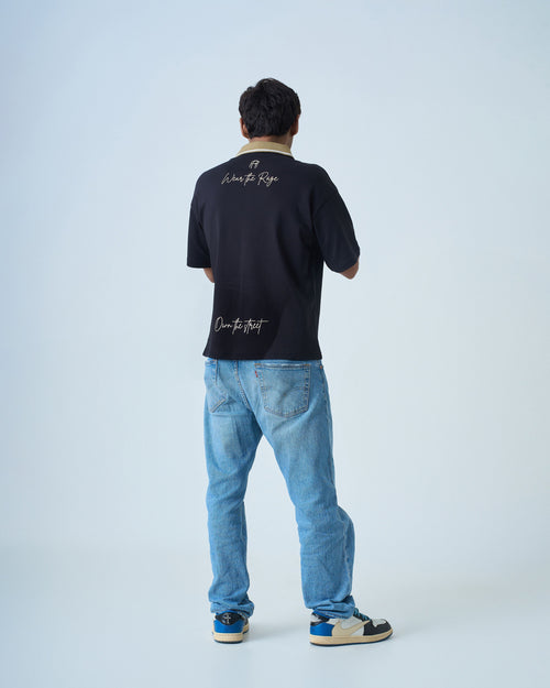 Default Polo T Shirt- Black