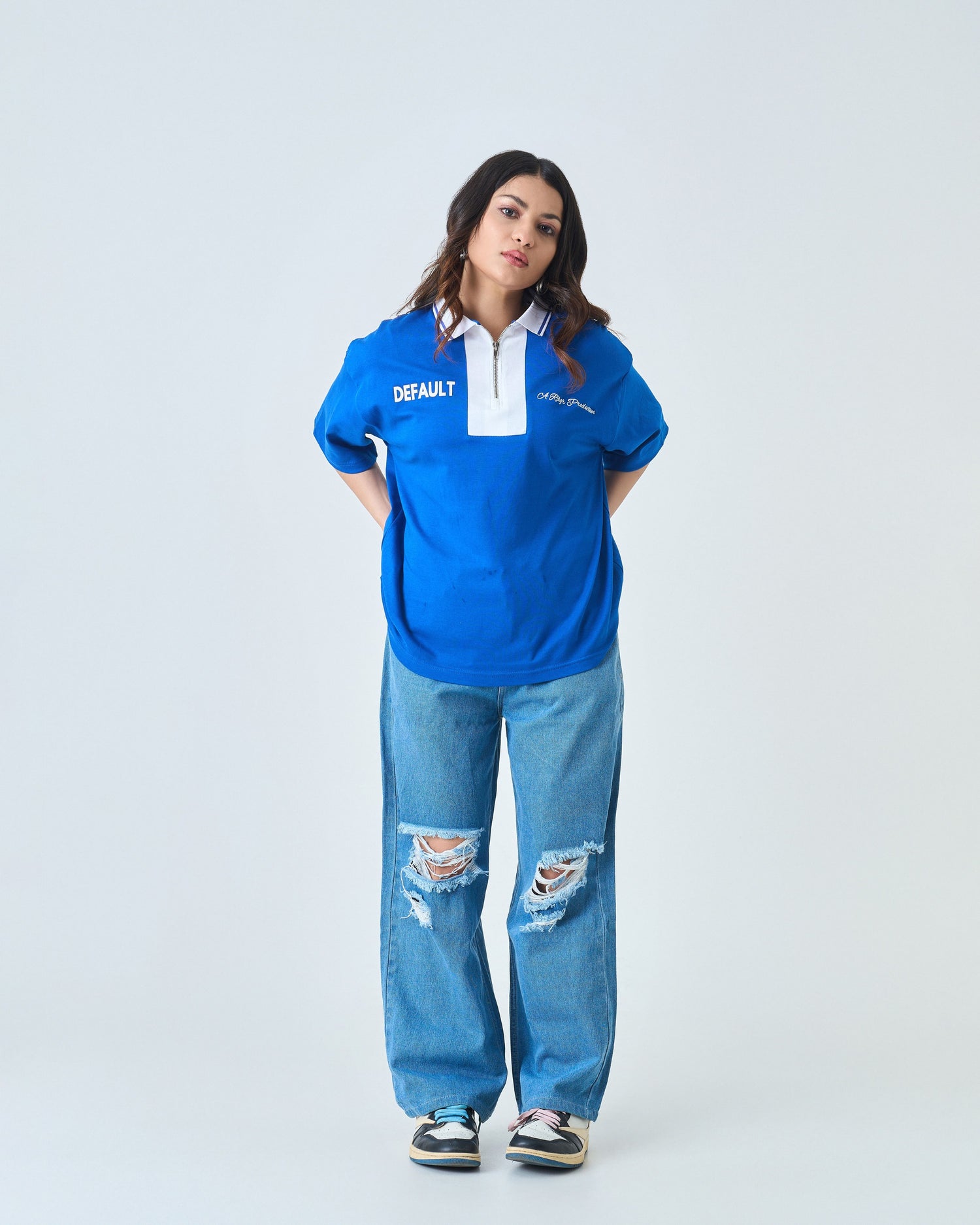 Default Polo T Shirt- Blue