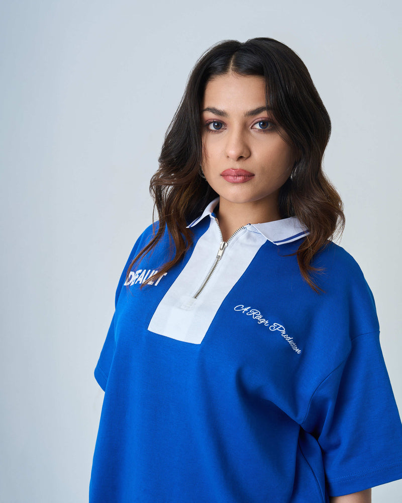 Default Polo T Shirt- Blue