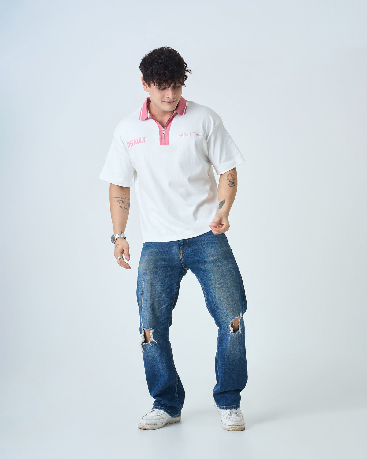 Default Polo T Shirt- White