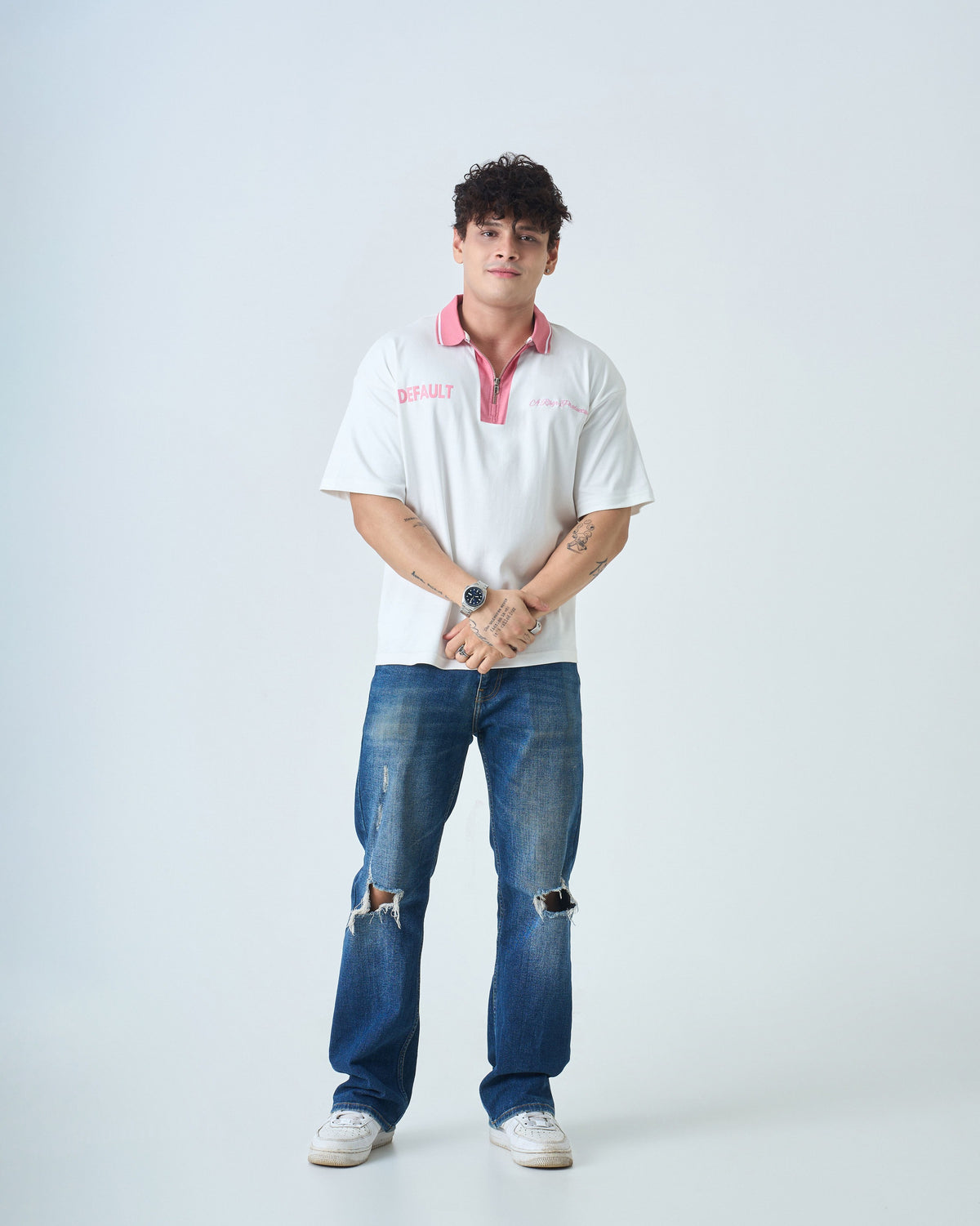 Default Polo T Shirt- White
