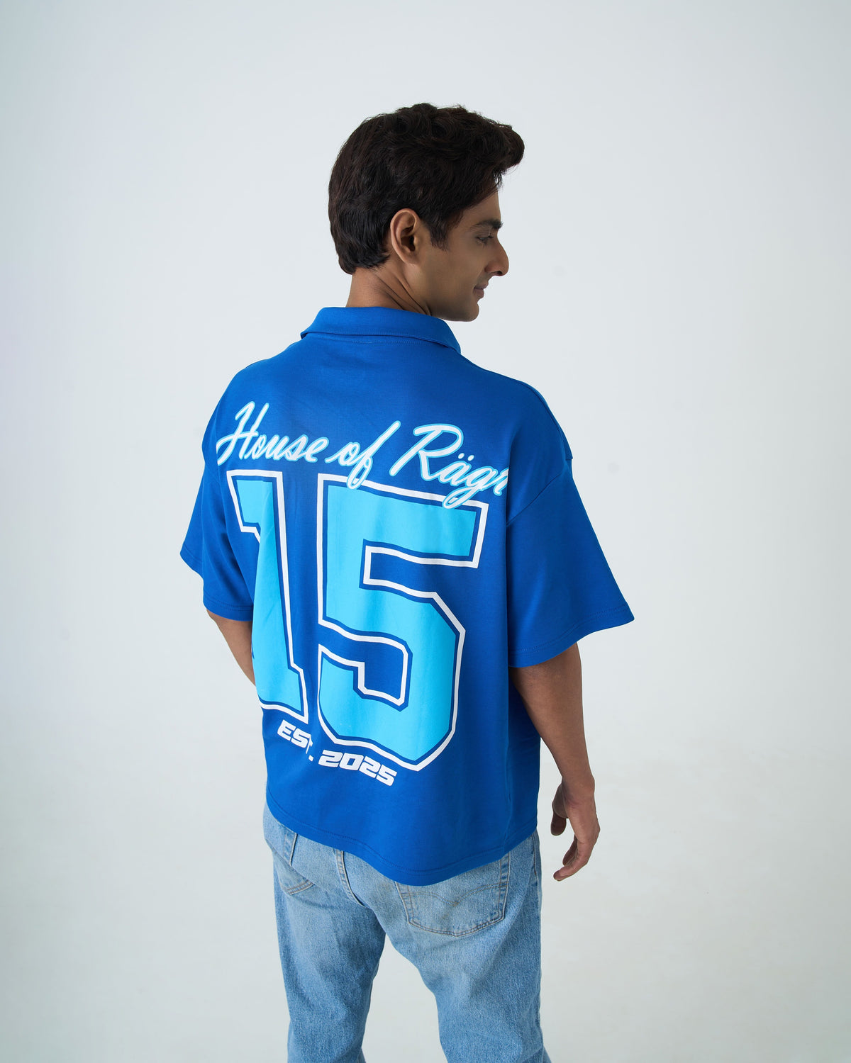 After Dark Polo T Shirt- Blue