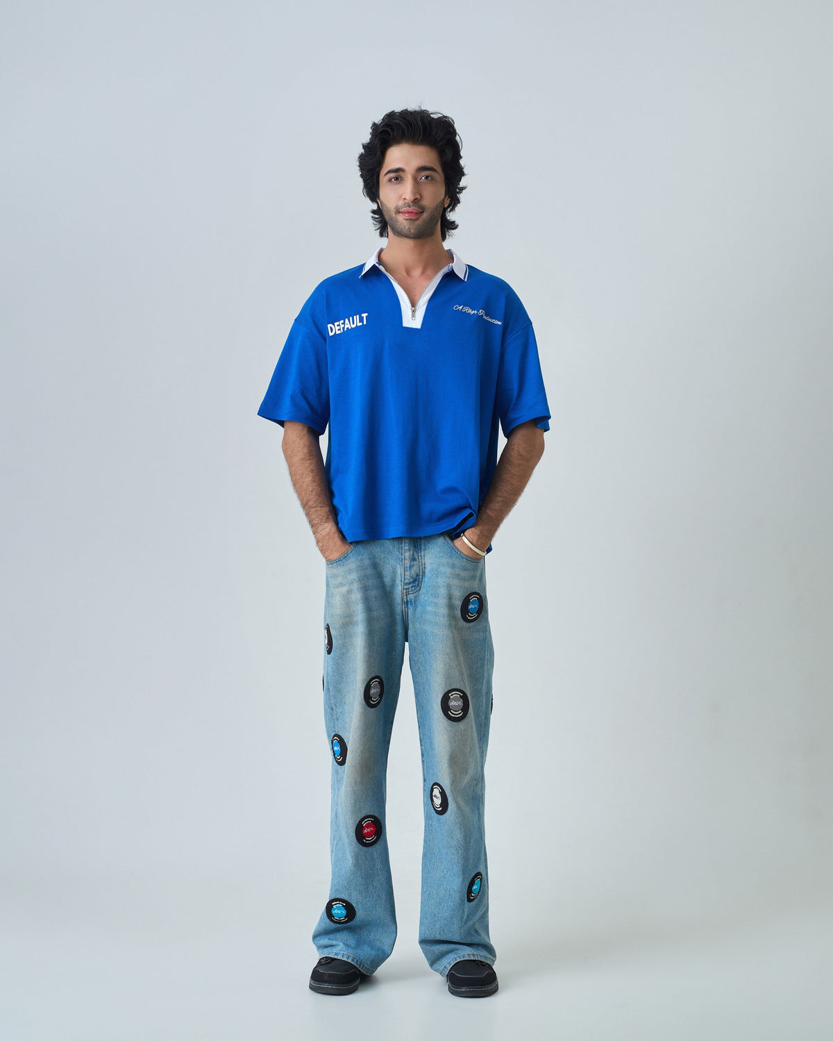 Default Polo T Shirt- Blue