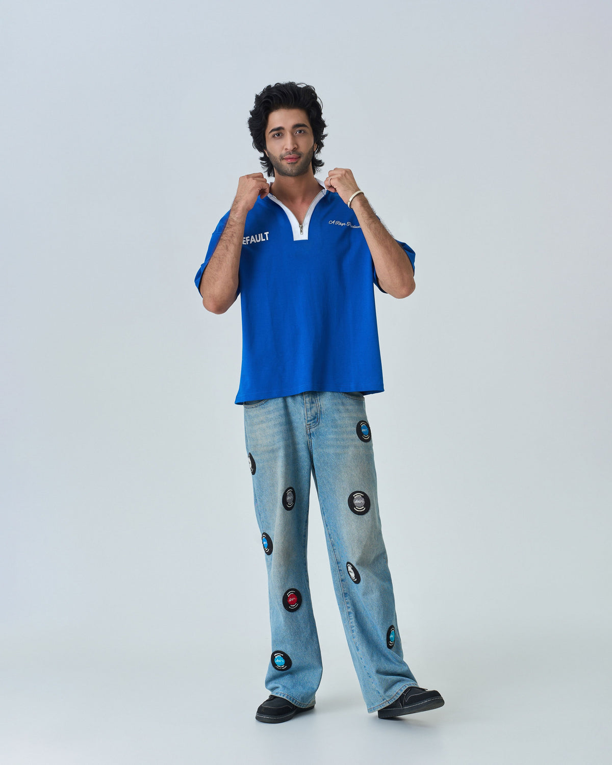 Default Polo T Shirt- Blue