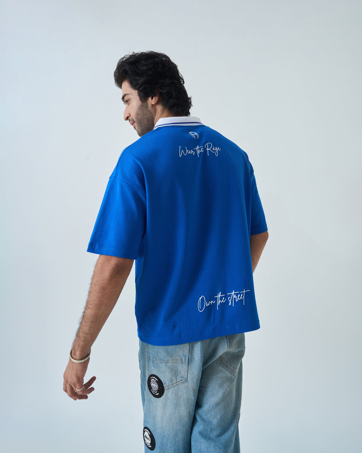Default Polo T Shirt- Blue