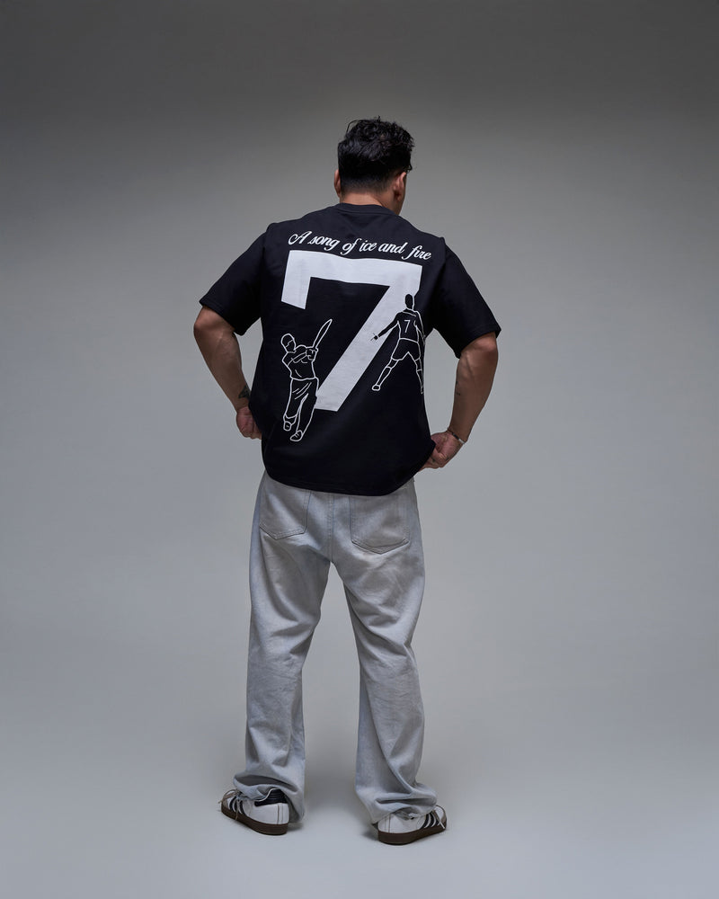 No. 7- A Song of Ice and Fire' T shirt - Black