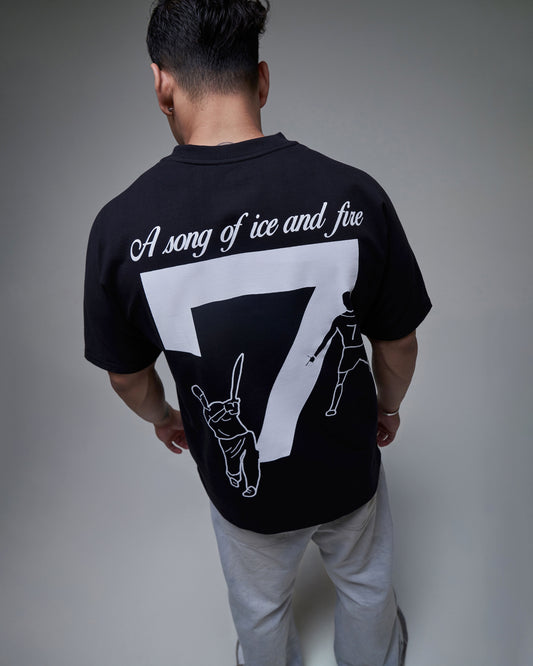 No. 7- A Song of Ice and Fire' T shirt - Black