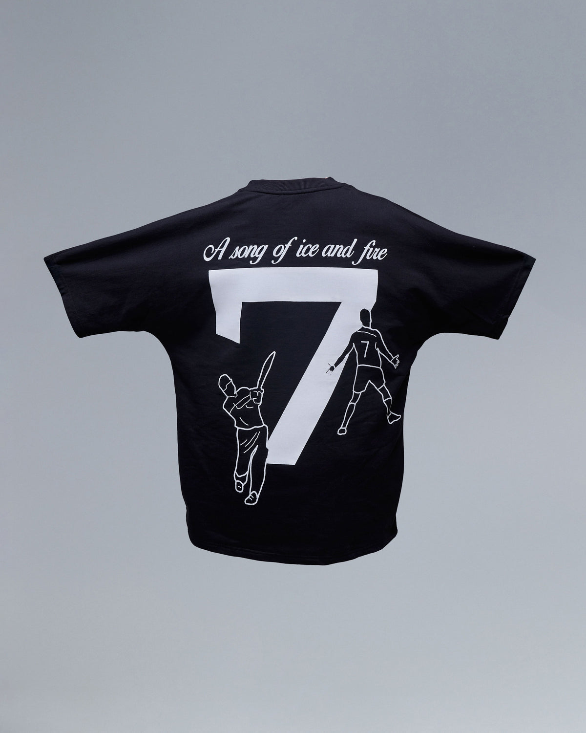 No. 7- A Song of Ice and Fire' T shirt - Black