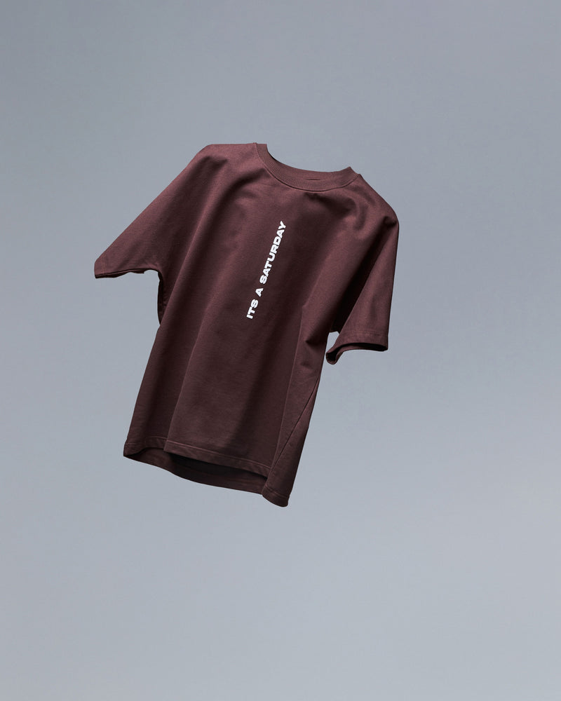 It's a Saturday' T shirt - Coffee