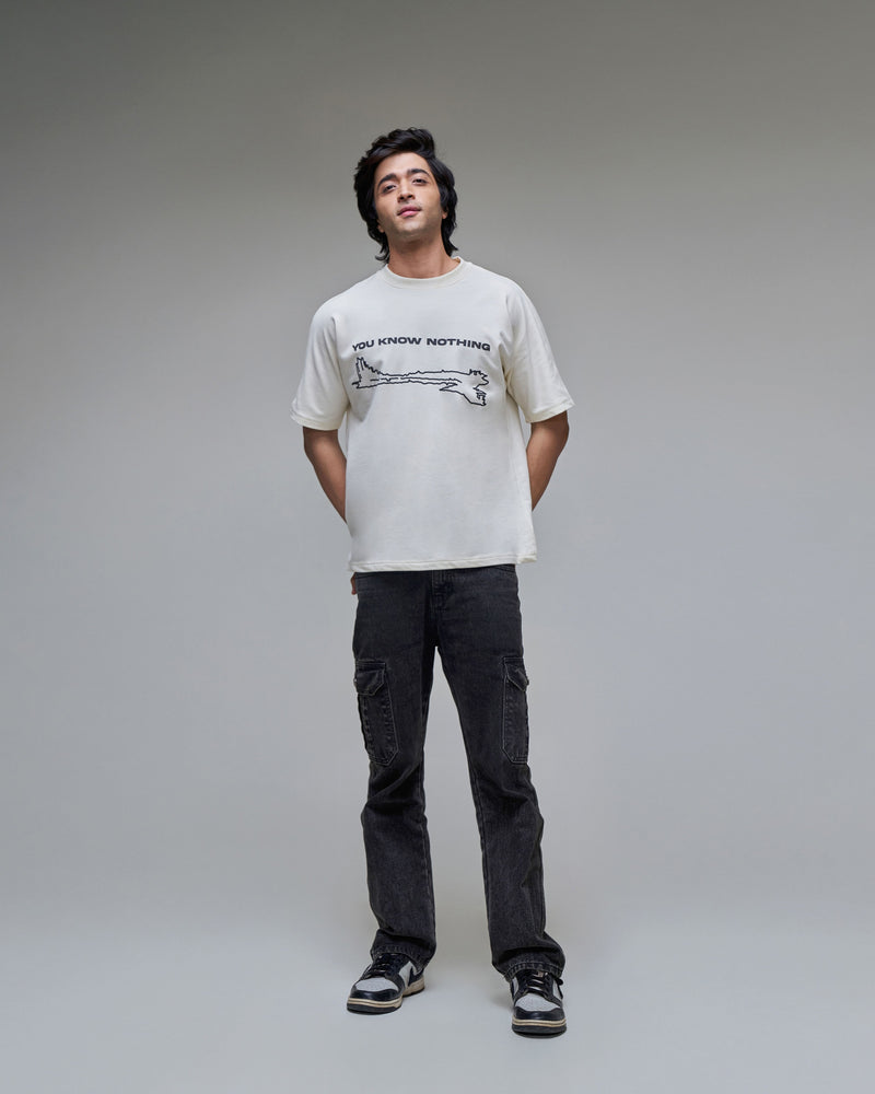 Dragon- You Know Nothing'- Antique white