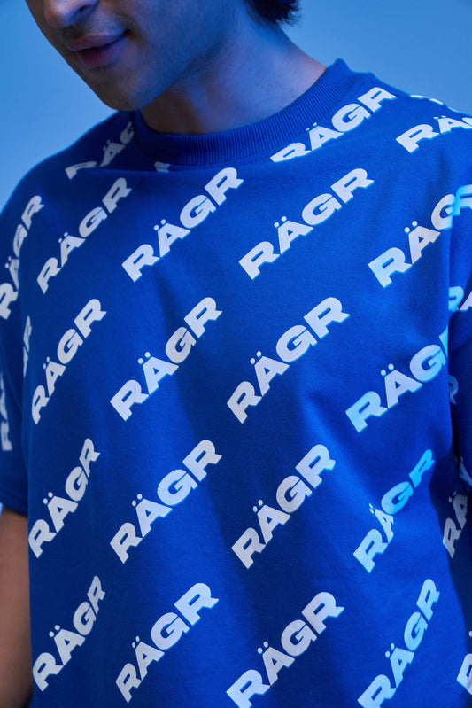 All Over Logo T shirt - Royal Blue