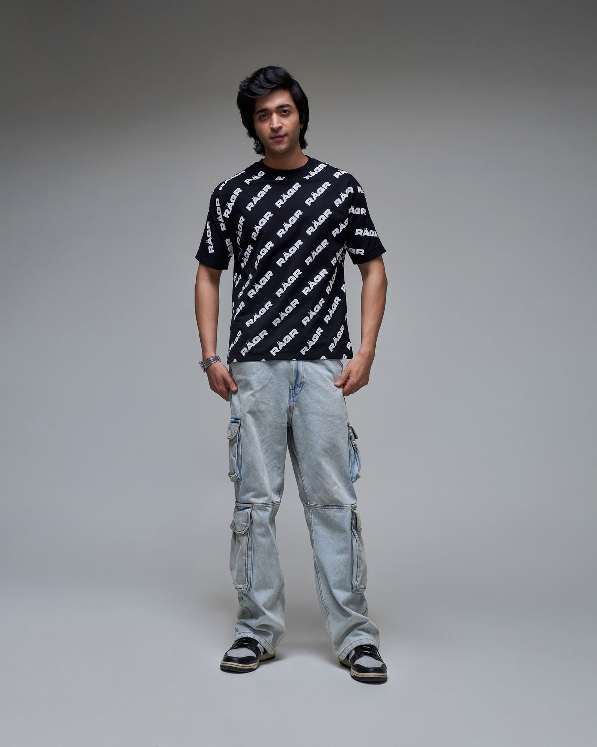 All Over Logo T shirt - Black