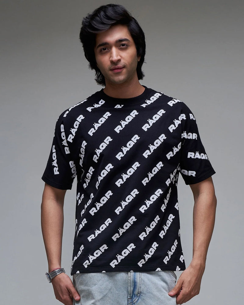 All Over Logo T shirt - Black