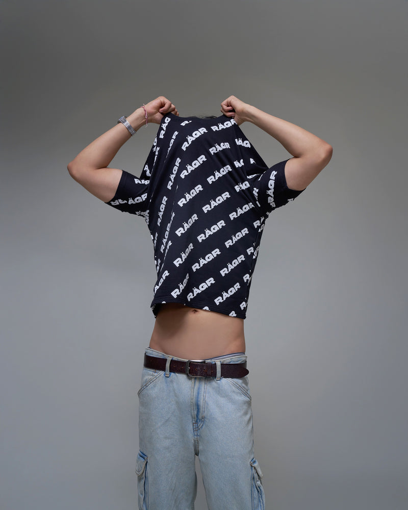 All Over Logo T shirt - Black