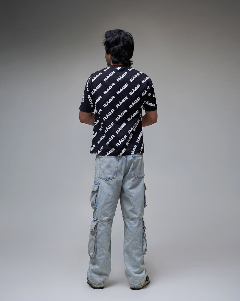 All Over Logo T shirt - Black