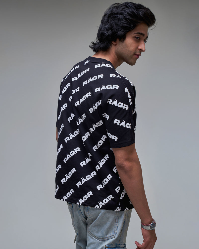 All Over Logo T shirt - Black