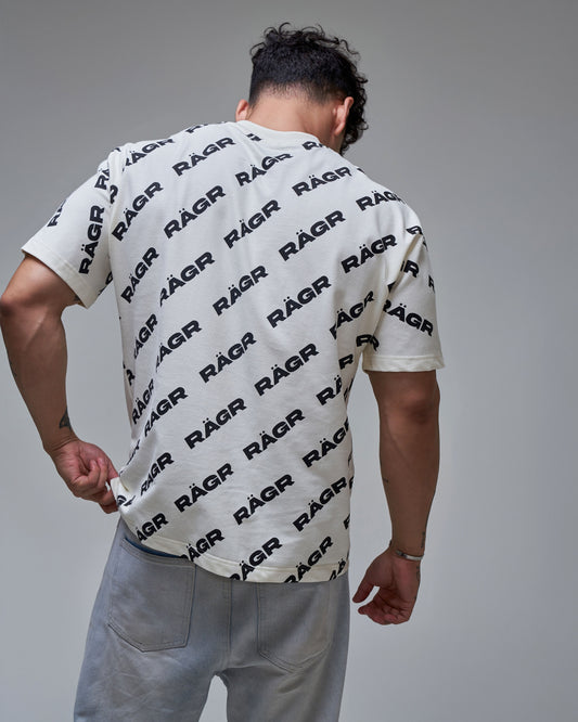 All Over Logo T shirt - Antique White