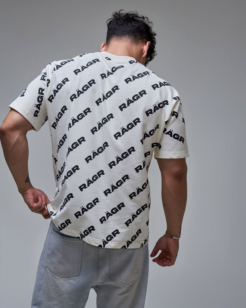 All Over Logo T shirt - Antique White