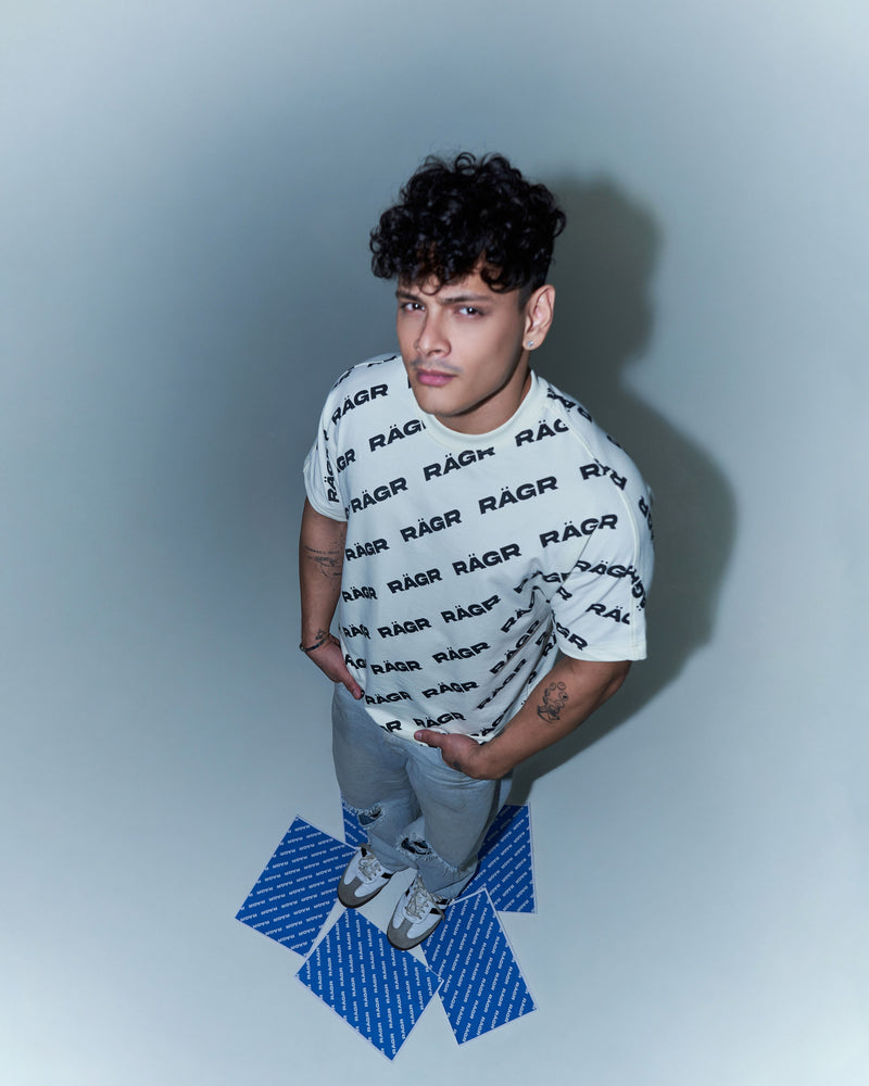 All Over Logo T shirt - Antique White