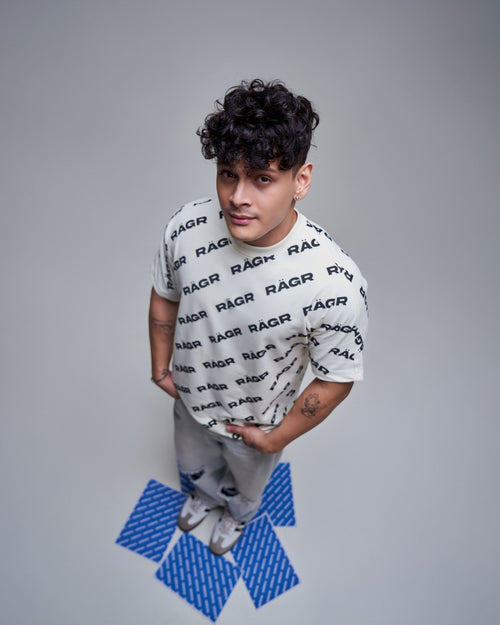 All Over Logo T shirt - Antique White