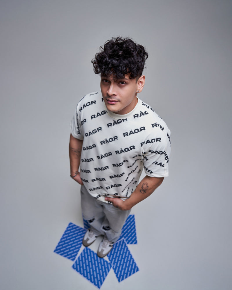 All Over Logo T shirt - Antique White