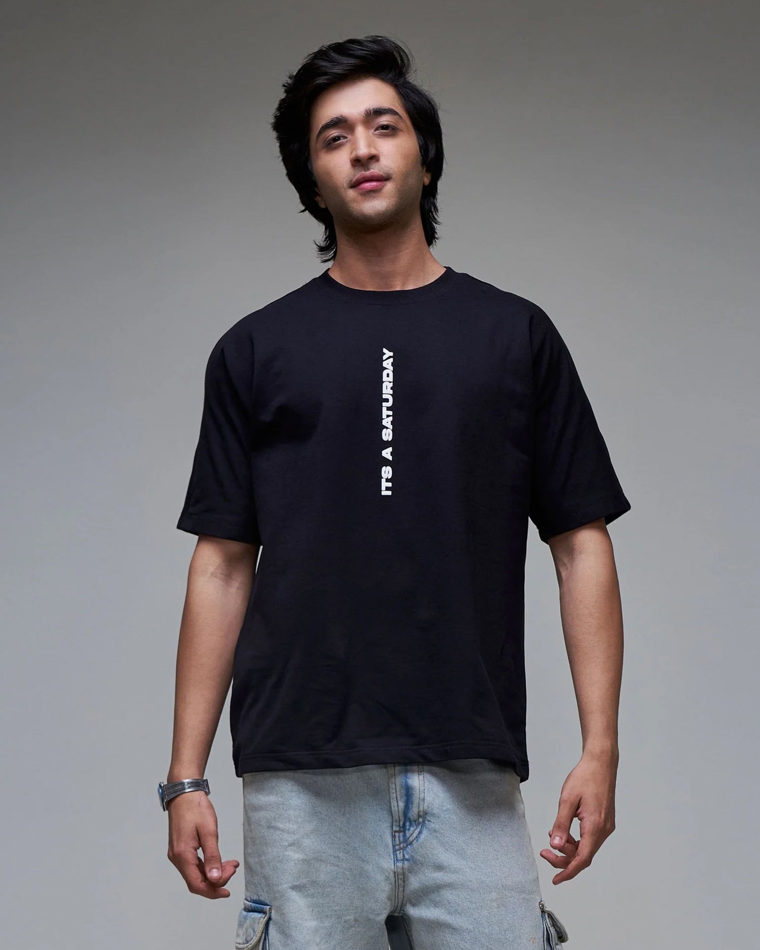 It's a Saturday' T shirt - Black